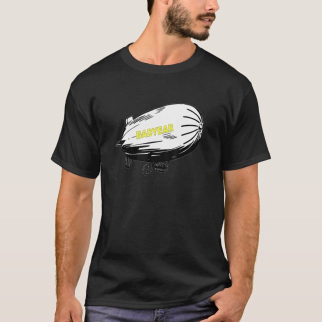 Airship Zeppelin Flight  Badyear Blimp T-Shirt (Front)