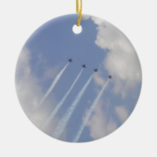 Airshow Military Jet Formation Ceramic Tree Decoration