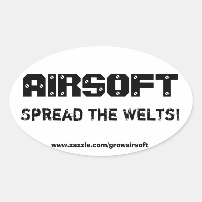 Airsoft "Spread the Welts" Bumper Sticker (Front)