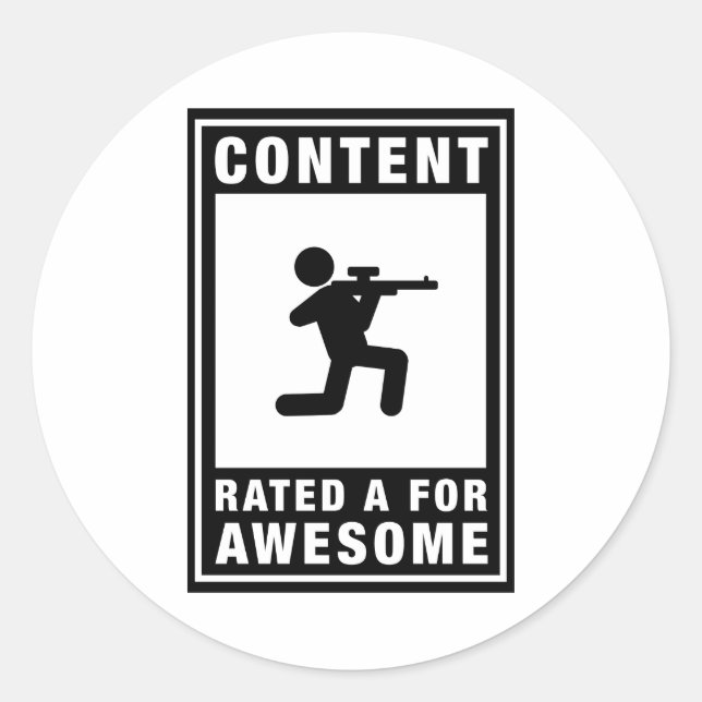 Airsofting Classic Round Sticker (Front)