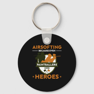Airsofting Paintball Player Paintball Marker Gift Key Ring