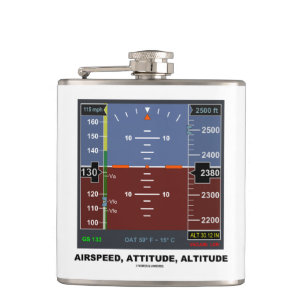Airspeed Attitude Altitude Electronic Flight EFIS Hip Flask