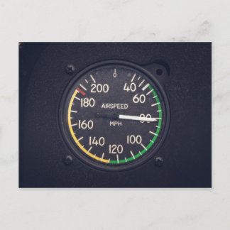 Airspeed Gauge Postcard