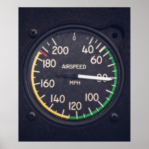 Airspeed Gauge Poster