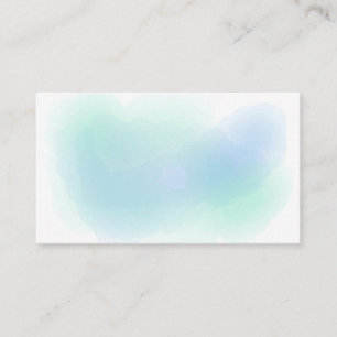 Airy Blue Watercolor Background Business Card