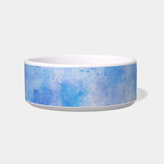 Airy Blue Watercolor Wash Pattern Bowl
