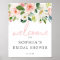 Airy Blush Floral Bridal Shower Welcome Sign