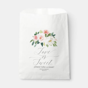 Airy Blush Wedding Favour Bag Love is Sweet