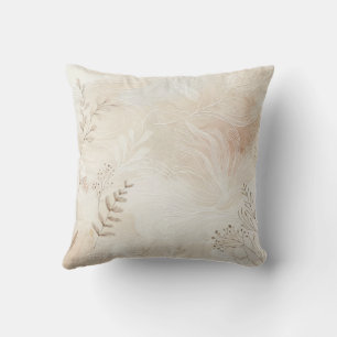 Airy Bohemian Botanical Floral String Art Design Cushion