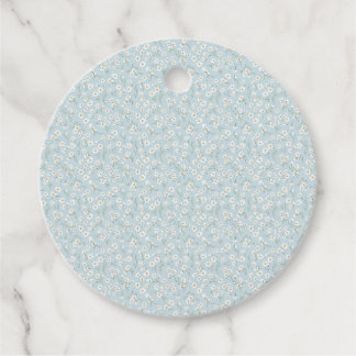 Airy Chamomile & Sky Blue Wildflower Meadow Favour Tags