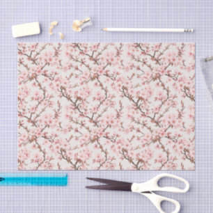 Airy Cherry Blossom Botanical Art Tissue Paper