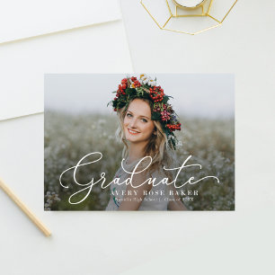 Airy Elegance EDITABLE COLOR Graduation Invitation
