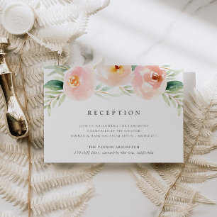 Airy Floral Reception Card