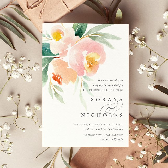 Airy Floral | Wedding Invitation (Creator Uploaded)