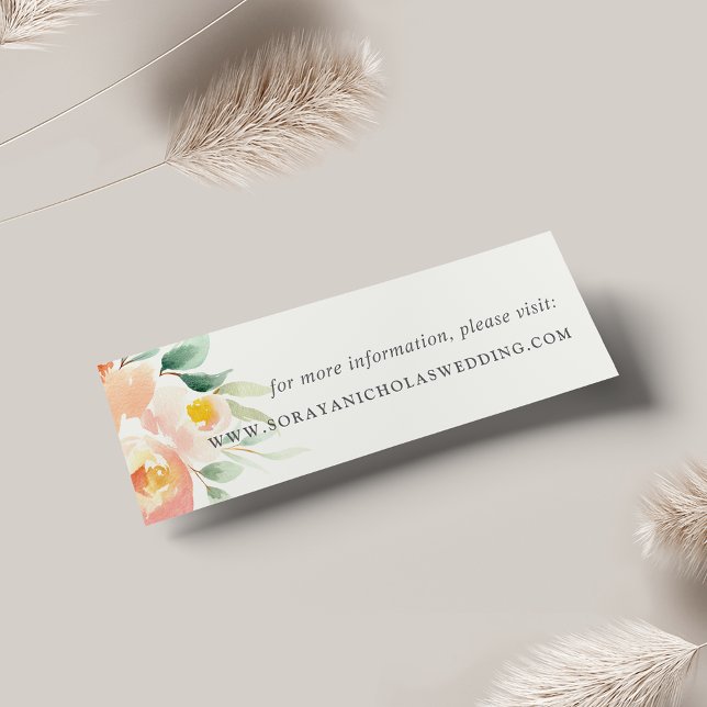 Airy Floral Wedding Website Insert Cards (Creator Uploaded)