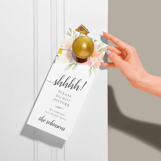 Airy Floral Wedding Welcome/Do Not Disturb Door Hanger (Creator Uploaded)