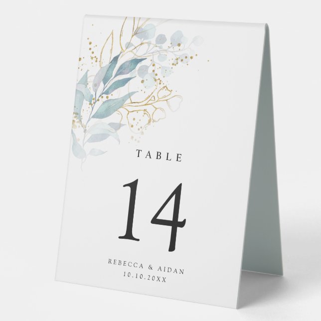 Airy Greenery and Gold Leaf (Front)