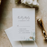 Airy Greenery and Gold Leaf Simple RSVP Card<br><div class="desc">This airy greenery and gold leaf simple RSVP card is perfect for a modern wedding. The elegant botanical design features light and airy watercolor eucalyptus accented with whimsical gold glitter leaves.</div>