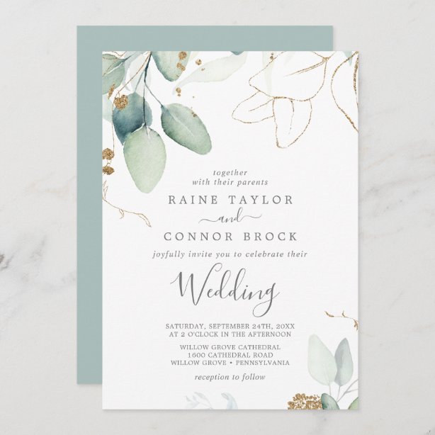 Sage Green Wedding Invitations | Zazzle.co.uk