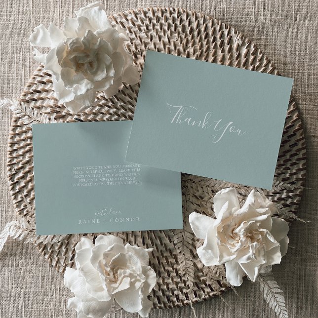 Airy Greenery Coordinate Thank You Card (Creator Uploaded)
