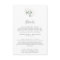 Airy Greenery Wedding Details Enclosure Card