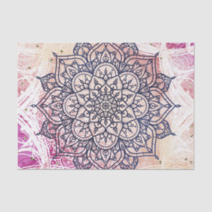 Airy Mandala Happy Pink Purple Yellow Blue & Gold Tissue Paper