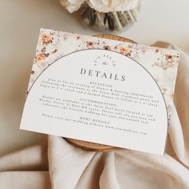 Airy Meadow Botanical Wedding Enclosure Card (Creator Uploaded)