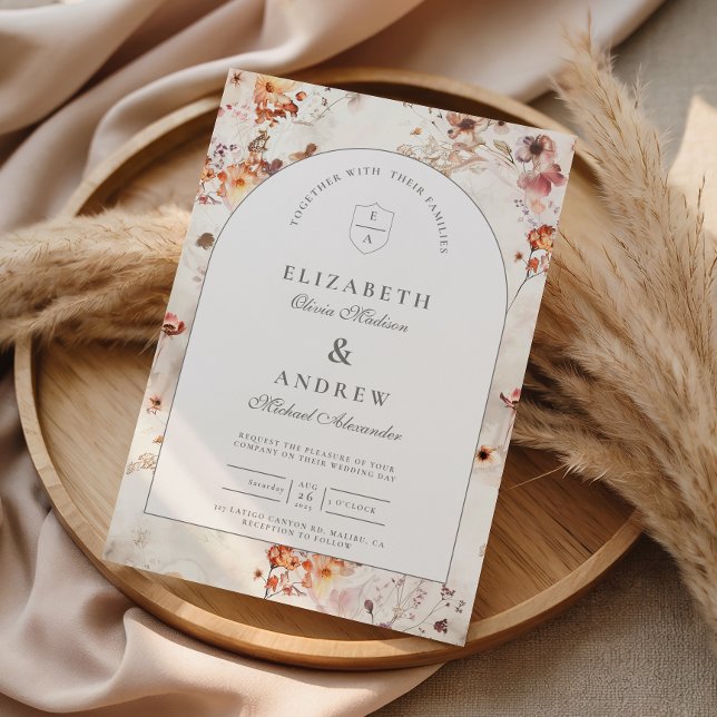 Airy Meadow Botanical Wedding Invitation (Creator Uploaded)