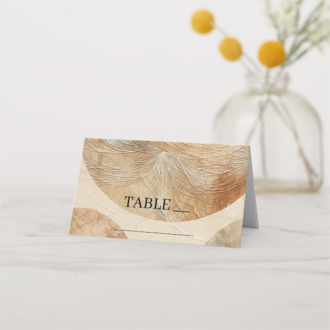 Airy Neutral Natural Elements Bohemian Boho Place Place Card (Front)