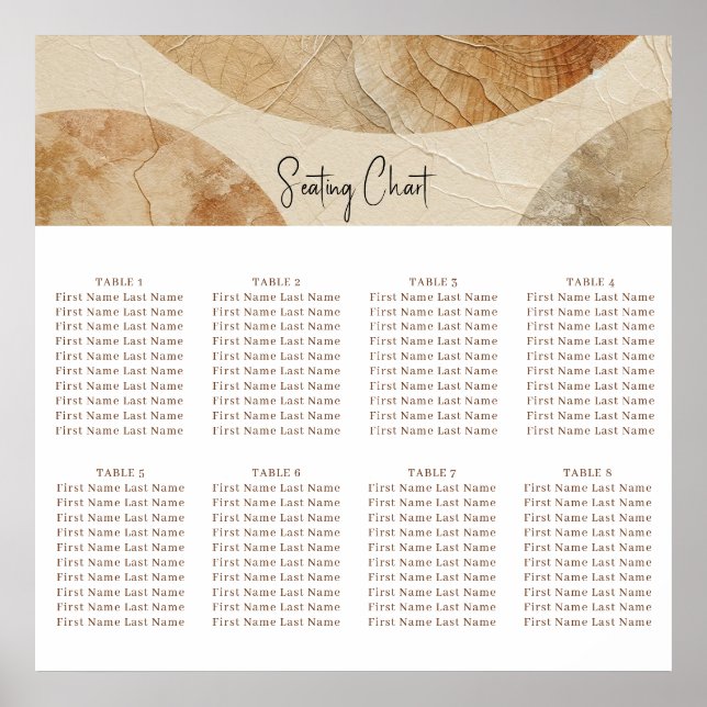 Airy Neutral Natural Elements Bohemian Boho Seat Poster (Front)