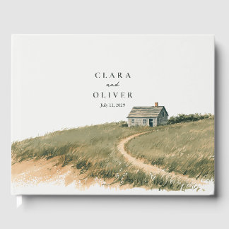 Airy New England Island Summer Cottage Wedding Guest Book