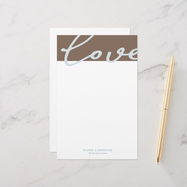 Airy Pastel | Personalised Stationery Paper (Front/Back In Situ)