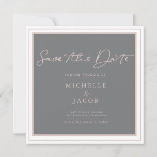 Airy Pastel   Square Save The Date Card