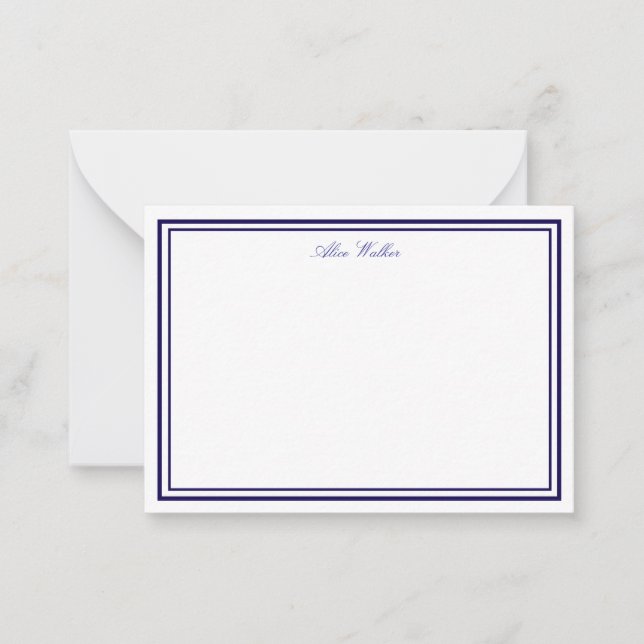 Airy Purple Elegant Stationery Note Card (Front)