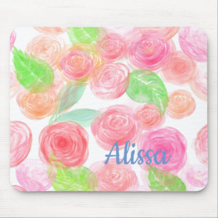 Airy Roses Mouse Mat