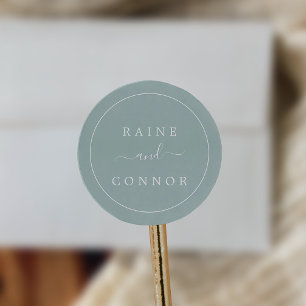 Airy Sage Green Wedding Envelope Seals