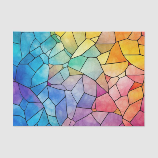 Airy Spectrum Rainbow Decoupage Tissue Paper (Front)