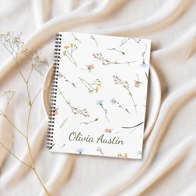 Airy Wildflower Journal Personalised Minimalist  (Creator Uploaded)