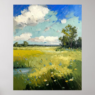 Airy Wildflowers Meadow Fine Art Poster