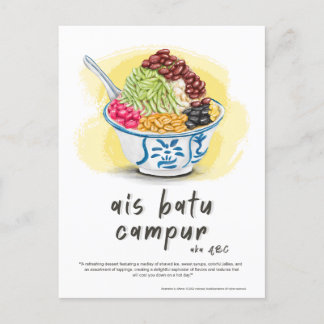 Ais Batu Campur ABC Malaysia Holiday Postcard