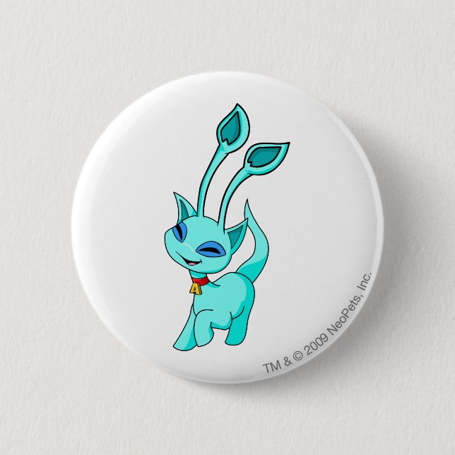 Aisha Blue 6 Cm Round Badge (Front)