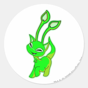 Aisha Glowing Classic Round Sticker