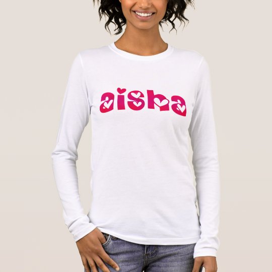 Aisha in Hearts Long Sleeve T-Shirt