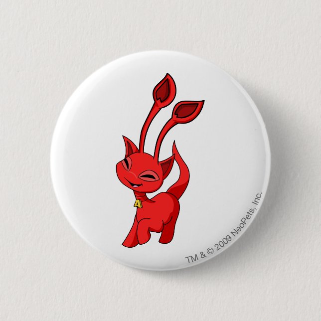 Aisha Red 6 Cm Round Badge (Front)