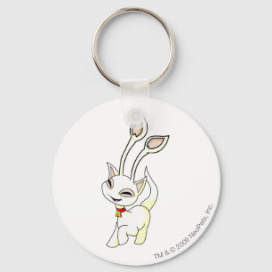 Aisha White Key Ring