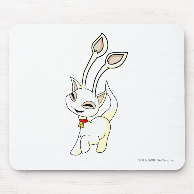 Aisha White Mouse Mat (Front)