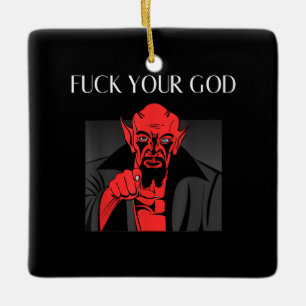 Aist Goat Satan Baphomet GIft Ceramic Ornament
