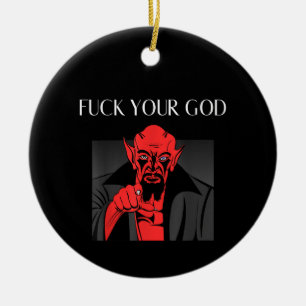 Aist Goat Satan Baphomet GIft Ceramic Tree Decoration