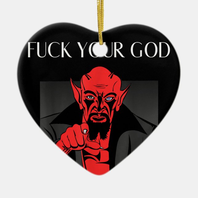 Aist Goat Satan Baphomet GIft Ceramic Tree Decoration (Front)