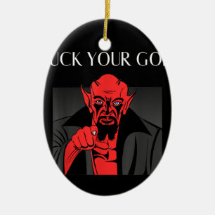 Aist Goat Satan Baphomet GIft Ceramic Tree Decoration